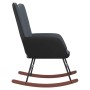 Silla mecedora de terciopelo y PVC gris oscuro de , Mecedoras - Ref: Foro24-327876, Precio: 102,33 €, Descuento: %