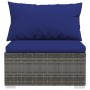 Set de muebles de jardín 4 pzas y cojines ratán sintético gris de , Conjuntos de jardín - Ref: Foro24-317573, Precio: 248,35 ...