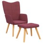 Sillón de relax con reposapiés tela rojo tinto de , Sillones - Ref: Foro24-327938, Precio: 139,98 €, Descuento: %
