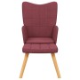 Sillón de relax con reposapiés tela rojo tinto de , Sillones - Ref: Foro24-327938, Precio: 139,98 €, Descuento: %