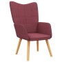 Sillón de relax con reposapiés tela rojo tinto de , Sillones - Ref: Foro24-327938, Precio: 139,98 €, Descuento: %