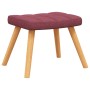 Sillón de relax con reposapiés tela rojo tinto de , Sillones - Ref: Foro24-327938, Precio: 139,98 €, Descuento: %