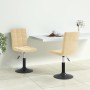 Sillas de comedor giratorias 2 uds terciopelo crema de , Sillas de comedor - Ref: Foro24-335740, Precio: 114,42 €, Descuento: %