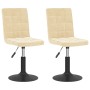 Sillas de comedor giratorias 2 uds terciopelo crema de , Sillas de comedor - Ref: Foro24-335740, Precio: 114,42 €, Descuento: %
