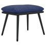 Reposapiés tela y cuero sintético azul 45x29,5x35 cm de , Otomanas - Ref: Foro24-341519, Precio: 33,57 €, Descuento: %