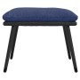 Reposapiés tela y cuero sintético azul 45x29,5x35 cm de , Otomanas - Ref: Foro24-341519, Precio: 33,57 €, Descuento: %