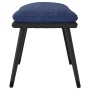 Reposapiés tela y cuero sintético azul 45x29,5x35 cm de , Otomanas - Ref: Foro24-341519, Precio: 33,57 €, Descuento: %