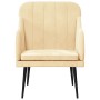 Sillón de terciopelo color crema 63x76x80 cm de , Sillones - Ref: Foro24-351462, Precio: 98,89 €, Descuento: %