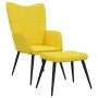Sillón de relax con reposapiés tela amarillo mostaza de , Sillones - Ref: Foro24-327959, Precio: 124,05 €, Descuento: %