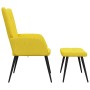Sillón de relax con reposapiés tela amarillo mostaza de , Sillones - Ref: Foro24-327959, Precio: 124,05 €, Descuento: %