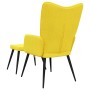 Sillón de relax con reposapiés tela amarillo mostaza de , Sillones - Ref: Foro24-327959, Precio: 124,05 €, Descuento: %