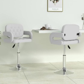 Sillas de comedor giratorias 2 unidades cuero sintético blanco de , Sillas de comedor - Ref: Foro24-335557, Precio: 159,84 €,...