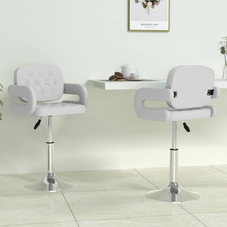 Sillas de comedor giratorias 2 unidades cuero sintético blanco de , Sillas de comedor - Ref: Foro24-335557, Precio: 159,84 €,...