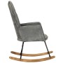 Silla mecedora de lona vintage gris de , Mecedoras - Ref: Foro24-339685, Precio: 115,19 €, Descuento: %