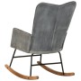 Silla mecedora de lona vintage gris de , Mecedoras - Ref: Foro24-339685, Precio: 115,19 €, Descuento: %