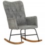 Silla mecedora de lona vintage gris de , Mecedoras - Ref: Foro24-339685, Precio: 115,19 €, Descuento: %