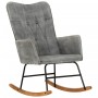 Silla mecedora de lona vintage gris de , Mecedoras - Ref: Foro24-339685, Precio: 115,19 €, Descuento: %