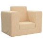 Sofá cama infantil felpa suave color crema de , Mobiliario para bebés y niños pequeños - Ref: Foro24-341848, Precio: 31,98 €,...