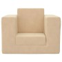 Sofá cama infantil felpa suave color crema de , Mobiliario para bebés y niños pequeños - Ref: Foro24-341848, Precio: 31,98 €,...