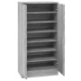 Mueble zapatero madera contrachapada gris Sonoma 55x35x108 cm de , Zapateros y organizadores de calzado - Ref: Foro24-342669,...