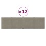 Paneles de pared 12 uds terciopelo gris claro 60x15 cm 1,08 m² de , Recubrimiento de paredes - Ref: Foro24-344063, Precio: 39...