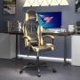 Silla gaming giratoria cuero sintético negro y dorado de , Sillones para videojuegos - Ref: Foro24-349569, Precio: 103,84 €, ...