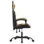 Silla gaming giratoria cuero sintético negro y dorado de , Sillones para videojuegos - Ref: Foro24-349569, Precio: 103,84 €, ...