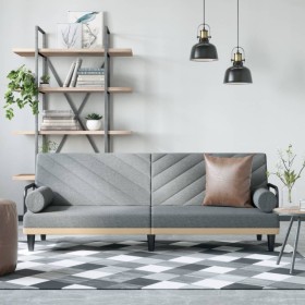 Sofá cama con reposabrazos tela gris claro de , Sofás - Ref: Foro24-351931, Precio: 265,95 €, Descuento: %