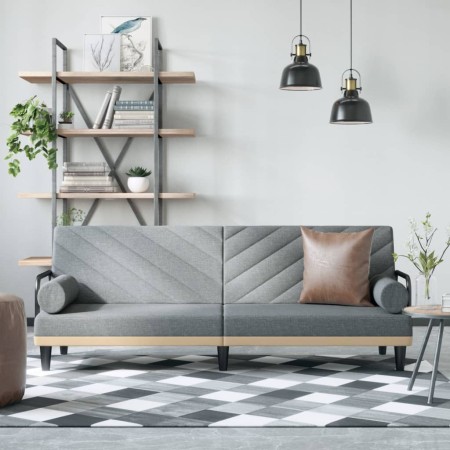 Sofá cama con reposabrazos tela gris claro de , Sofás - Ref: Foro24-351931, Precio: 265,95 €, Descuento: %