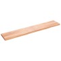 Estante pared madera roble tratada marrón claro 220x40x(2-6) cm de , Estantes y estanterías - Ref: Foro24-363735, Precio: 108...