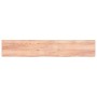 Estante pared madera roble tratada marrón claro 220x40x(2-6) cm de , Estantes y estanterías - Ref: Foro24-363735, Precio: 108...