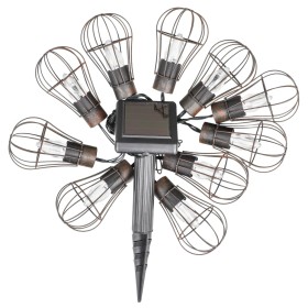 HI Cadena de bombillas LED solares de jardín 10 uds 5,5 cm de , Mangueras y guirnaldas de luces - Ref: Foro24-435251, Precio:...