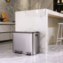 EKO Cubo de pedal EcoCasa 3x15 L plateado mate de , Contenedores de residuos - Ref: Foro24-440011, Precio: 133,85 €, Descuent...