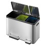 EKO Cubo de pedal EcoCasa 3x15 L plateado mate de , Contenedores de residuos - Ref: Foro24-440011, Precio: 133,85 €, Descuent...