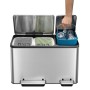EKO Cubo de pedal EcoCasa 3x15 L plateado mate de , Contenedores de residuos - Ref: Foro24-440011, Precio: 133,85 €, Descuent...