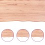 Encimera baño madera maciza tratada marrón claro 200x50x(2-4)cm de , Encimeras - Ref: Foro24-3156173, Precio: 133,06 €, Descu...