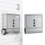 HI Buzón con compartimento de periódicos acero inox 30,5x9,6x33,5 cm de , Ranuras de correo - Ref: Foro24-445595, Precio: 39,...