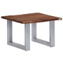 Mesa de centro borde natural madera maciza acacia 60x60x40 cm en Mesas de centro | Comprar online en Foru.es