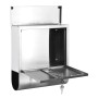 HI Buzón con compartimento de periódicos acero inox 30,5x9,6x33,5 cm de , Ranuras de correo - Ref: Foro24-445595, Precio: 39,...