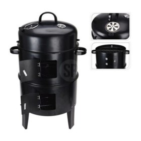 ProGarden Barbacoa de carbón con chimenea y 2 parrillas negro de , Barbacoas - Ref: Foro24-445901, Precio: 82,78 €, Descuento: %