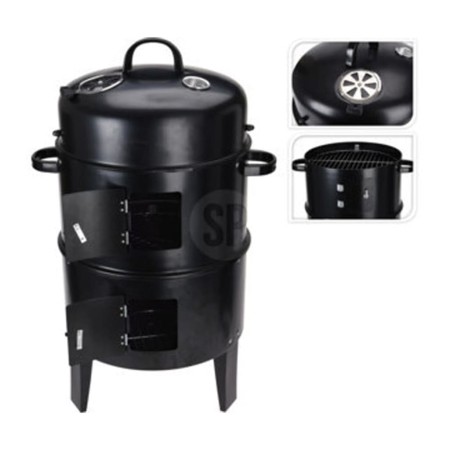 ProGarden Barbacoa de carbón con chimenea y 2 parrillas negro de , Barbacoas - Ref: Foro24-445901, Precio: 82,78 €, Descuento: %