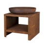 Esschert Design Brasero con almacenaje para leña color oxidado 62 cm de , Chimeneas - Ref: Foro24-444907, Precio: 374,29 €, D...