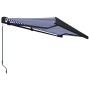 Toldo de carrete manual azul y blanco 500x300 cm de , Toldos - Ref: Foro24-3052710, Precio: 640,80 €, Descuento: %