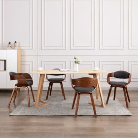Sillas de comedor 6 unidades madera curvada y tela gris de , Sillas de comedor - Ref: Foro24-3054821, Precio: 1,00 €, Descuen...