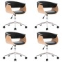 Sillas de comedor giratorias 4 unidades cuero sintético negro de , Sillas de comedor - Ref: Foro24-3054882, Precio: 645,68 €,...