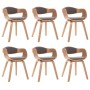 Sillas de comedor 6 unidades madera curvada y tela gris taupe de , Sillas de comedor - Ref: Foro24-3054823, Precio: 830,07 €,...