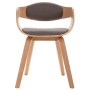 Sillas de comedor 6 unidades madera curvada y tela gris taupe de , Sillas de comedor - Ref: Foro24-3054823, Precio: 830,07 €,...