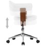 Sillas de comedor giratorias 4 uds madera curvada cuero blanco de , Sillas de comedor - Ref: Foro24-3054894, Precio: 575,55 €...