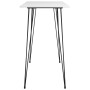 Mesa alta y taburetes de bar 7 piezas blanco y gris de , muebles para cocinas y comedores - Ref: Foro24-3057422, Precio: 527,...