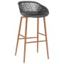 Mesa alta y taburetes de bar 7 piezas blanco y gris de , muebles para cocinas y comedores - Ref: Foro24-3057422, Precio: 527,...